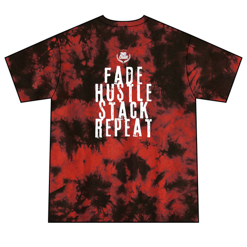 FADE, HUSTLE, STACK, REPEAT TIE DYE T-SHIRT