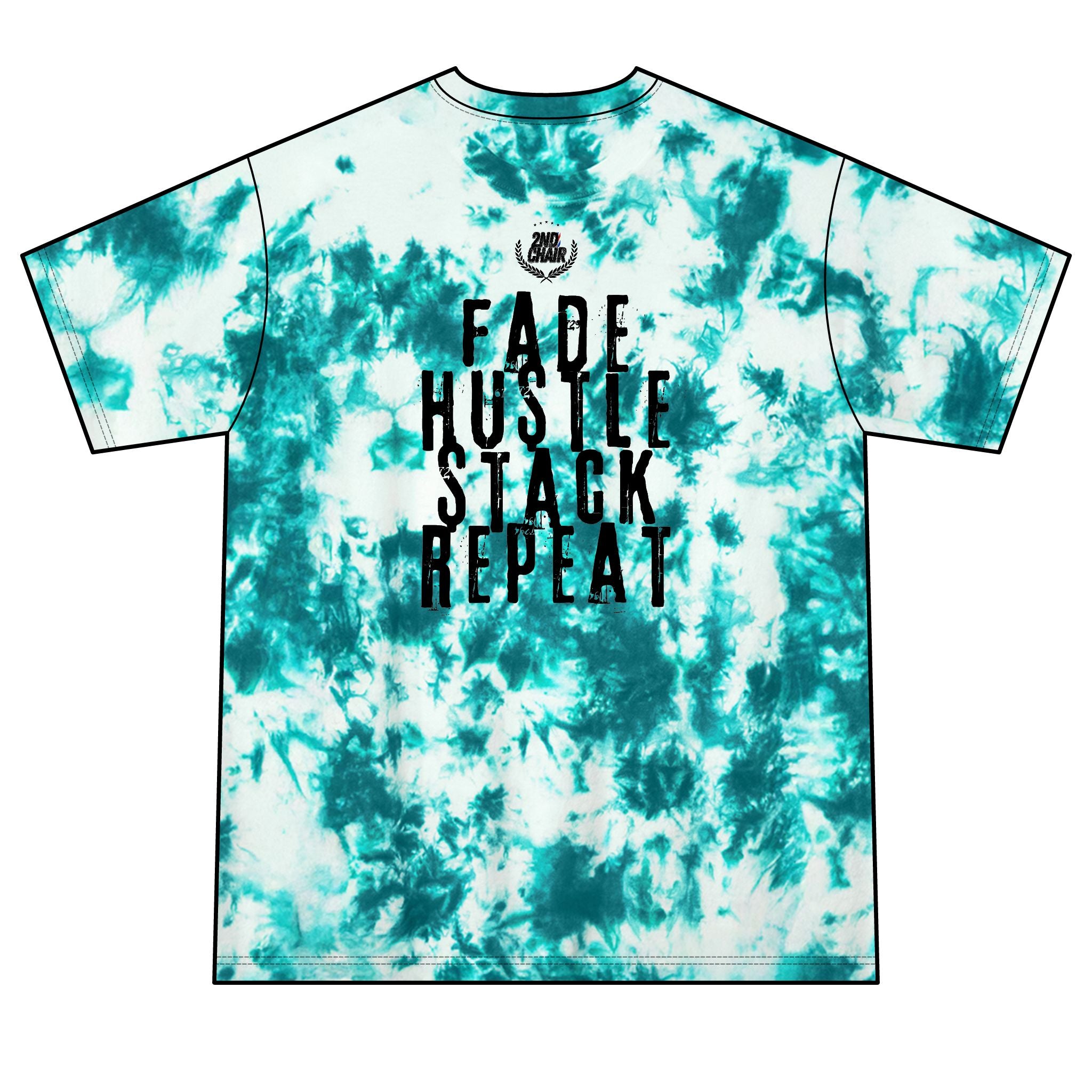 FADE, HUSTLE, STACK, REPEAT TIE DYE T-SHIRT