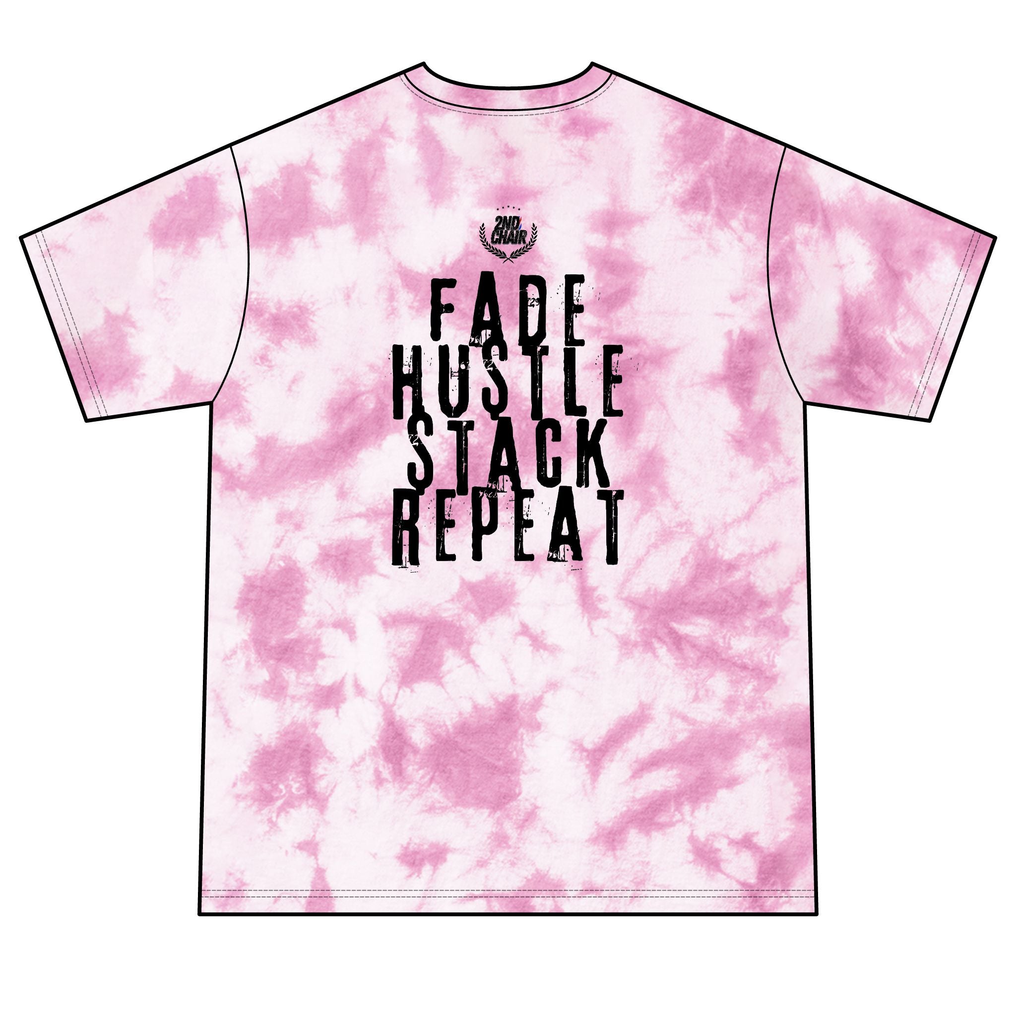 FADE, HUSTLE, STACK, REPEAT TIE DYE T-SHIRT