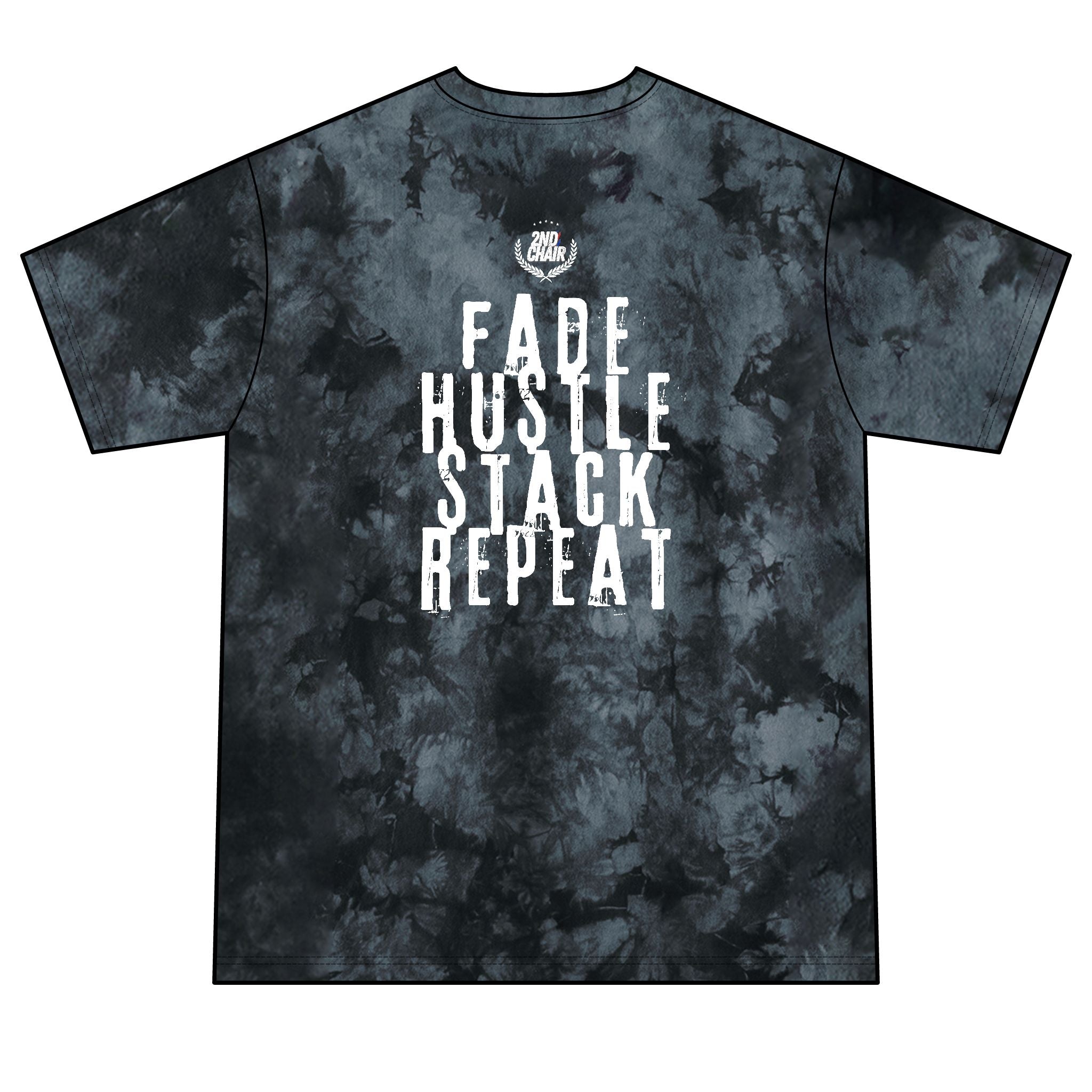 FADE, HUSTLE, STACK, REPEAT TIE DYE T-SHIRT