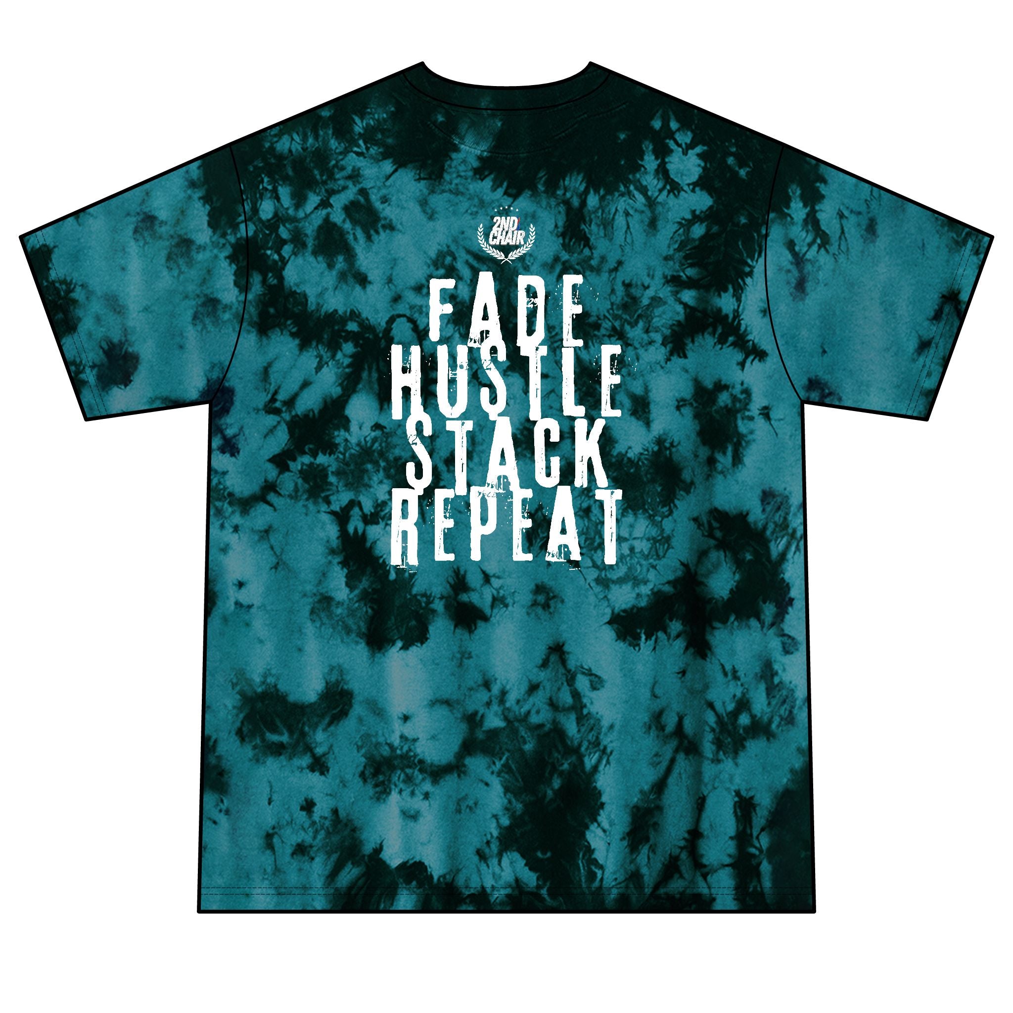FADE, HUSTLE, STACK, REPEAT TIE DYE T-SHIRT