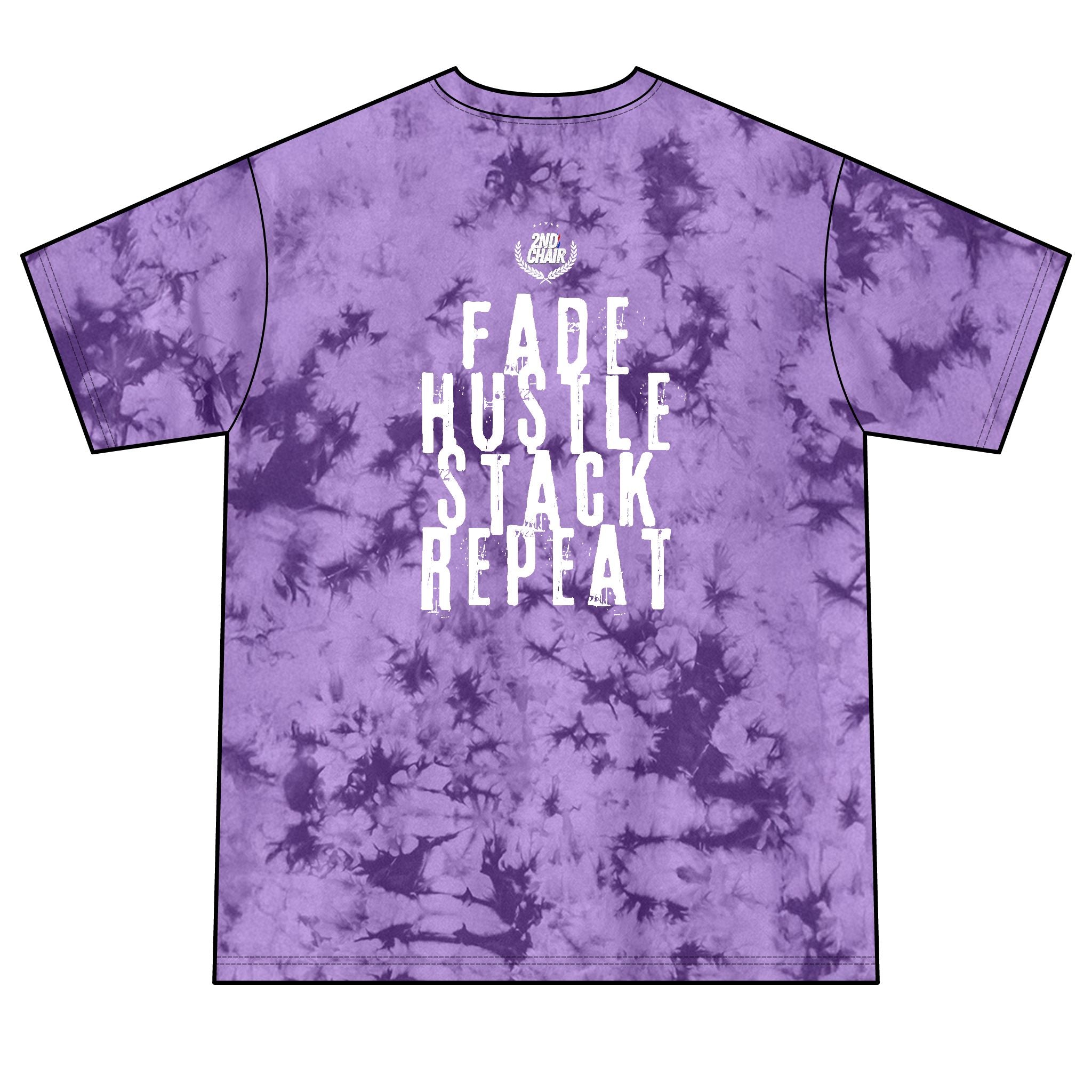 FADE, HUSTLE, STACK, REPEAT TIE DYE T-SHIRT